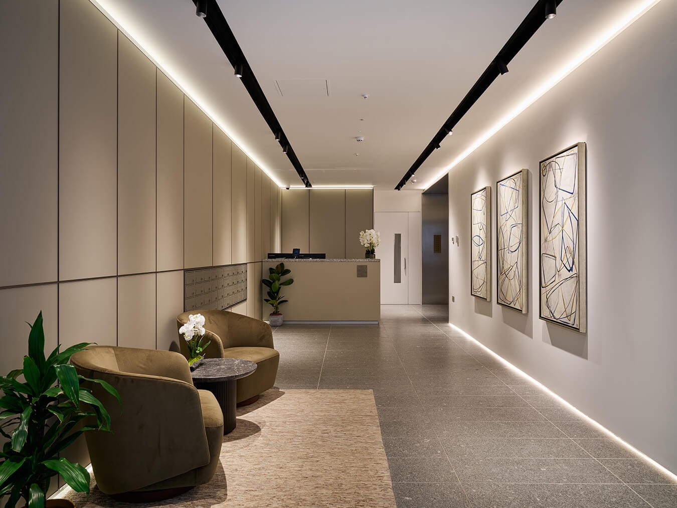 w1 place luxury apartments london lobby