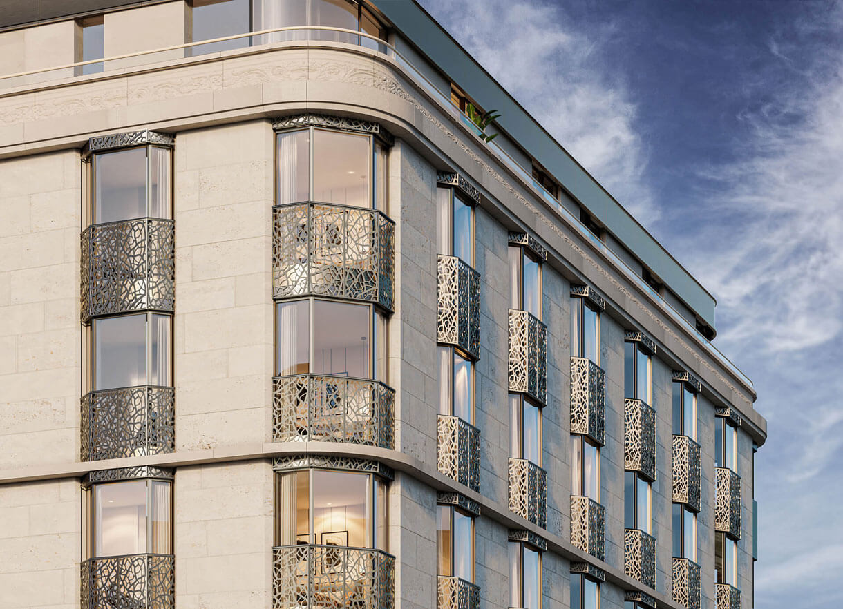 w1 place london apartment for sale facade design